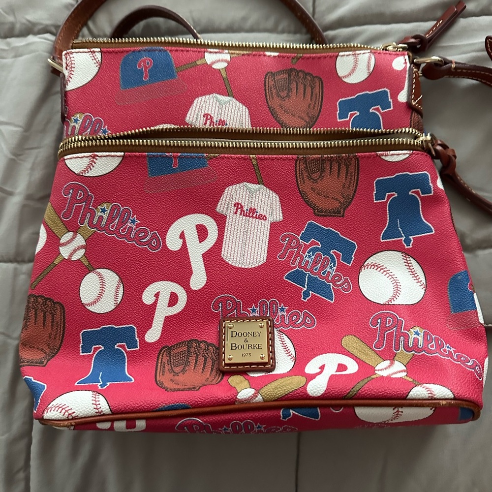 Dooney & Bourke Red and Brown Crossbody Bag
